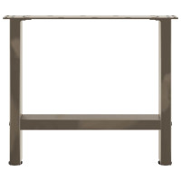 Produktbild för Soffbordsben naturstål 2 st 60x(42-43) cm stål
