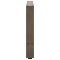 Produktbild för Soffbordsben naturstål 2 st 60x(42-43) cm stål