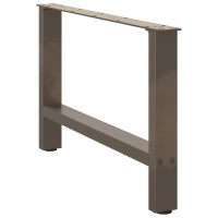 Produktbild för Soffbordsben naturstål 2 st 70x(42-43) cm stål