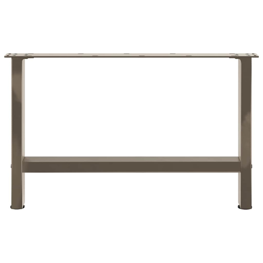 Produktbild för Soffbordsben naturstål 2 st 70x(42-43) cm stål