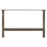 Produktbild för Soffbordsben naturstål 2 st 70x(42-43) cm stål