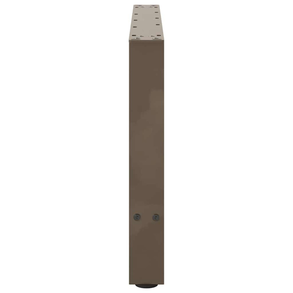 Produktbild för Soffbordsben naturstål 2 st 70x(42-43) cm stål