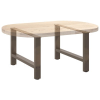 Produktbild för Soffbordsben naturstål 2 st 70x(42-43) cm stål