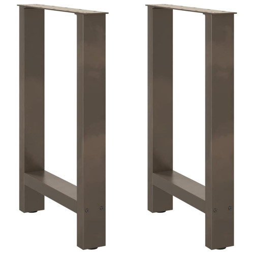 vidaXL Matbordsben naturstål 2 st 50x(72-73) cm stål