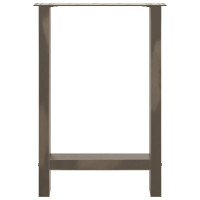 Produktbild för Matbordsben naturstål 2 st 50x(72-73) cm stål