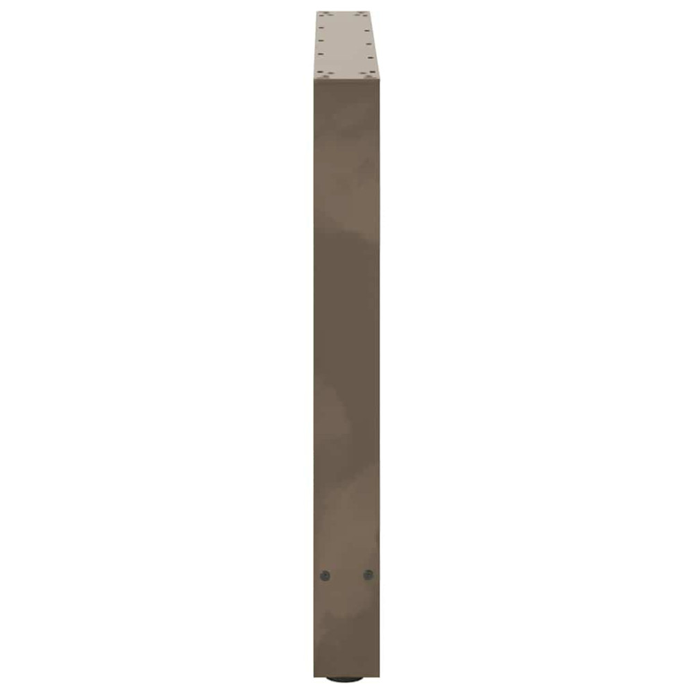 Produktbild för Matbordsben naturstål 2 st 70x(72-73) cm stål