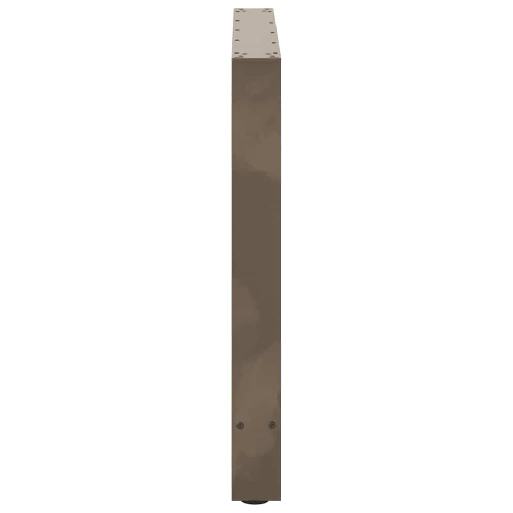 Produktbild för Matbordsben naturstål 2 st 80x(72-73) cm stål