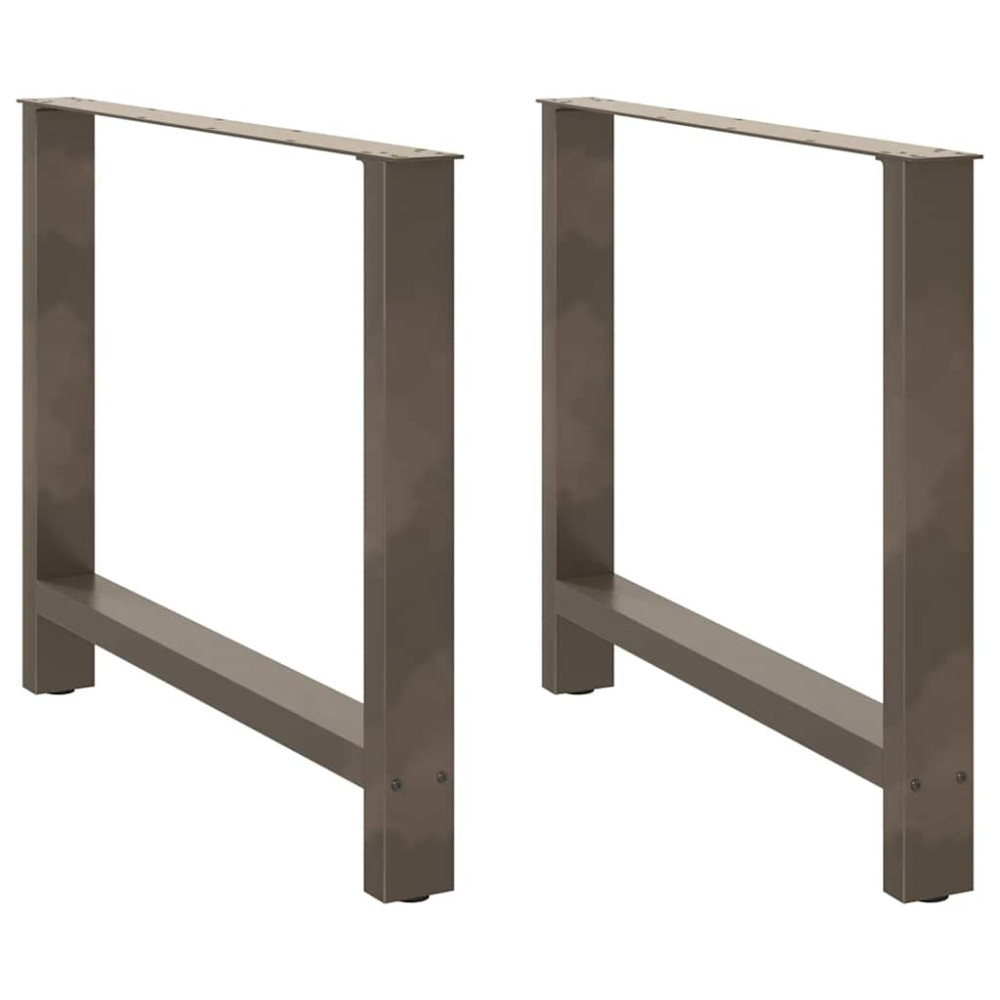 Produktbild för Matbordsben naturstål 2 st 90x(72-73) cm stål
