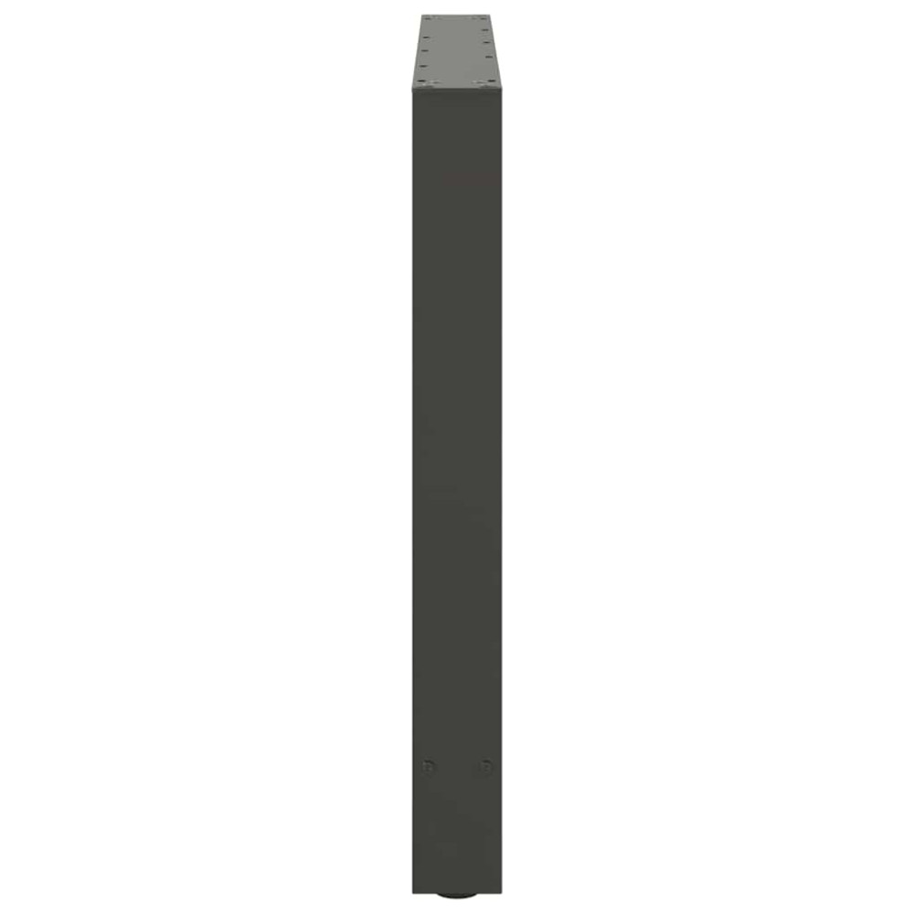 Produktbild för Matbordsben antracit 2 st 100x(72-73) cm stål