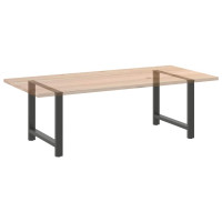 Produktbild för Matbordsben antracit 2 st 100x(72-73) cm stål