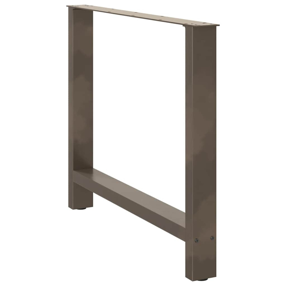 Produktbild för Matbordsben naturstål 2 st 100x(72-73) cm stål