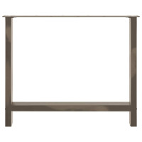 Produktbild för Matbordsben naturstål 2 st 100x(72-73) cm stål