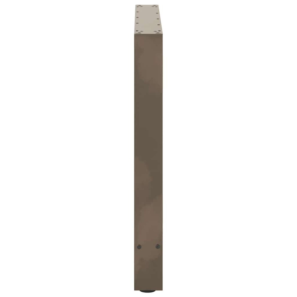 Produktbild för Matbordsben naturstål 2 st 100x(72-73) cm stål