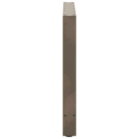 Produktbild för Matbordsben naturstål 2 st 100x(72-73) cm stål