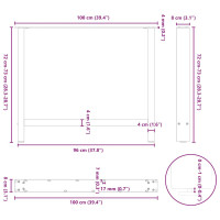 Produktbild för Matbordsben naturstål 2 st 100x(72-73) cm stål