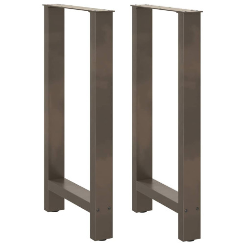 vidaXL Barbordsben naturstål 2 st 50x(90-91) cm stål