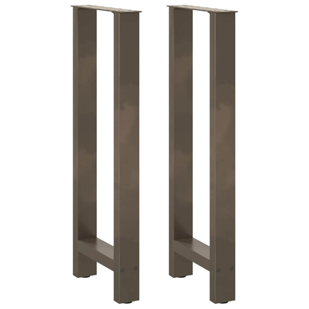 Produktbild för Barbordsben naturstål 2 st 50x(100-101) cm stål