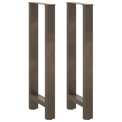 vidaXL Barbordsben naturstål 2 st 50x(100-101) cm stål