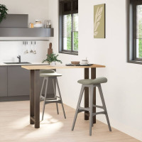 Produktbild för Barbordsben naturstål 2 st 50x(100-101) cm stål