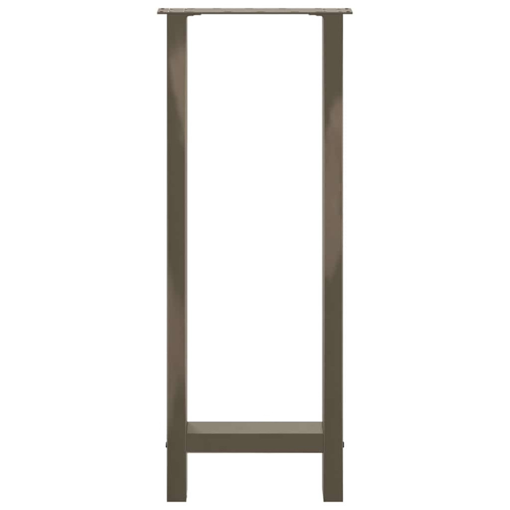 Produktbild för Barbordsben naturstål 2 st 50x(100-101) cm stål