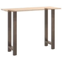 Produktbild för Barbordsben naturstål 2 st 50x(100-101) cm stål