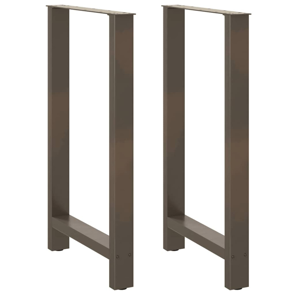 Produktbild för Barbordsben naturstål 2 st 60x(100-101) cm stål