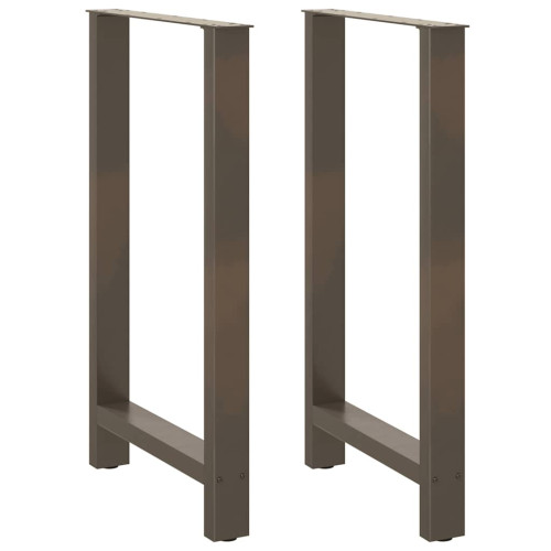 vidaXL Barbordsben naturstål 2 st 60x(100-101) cm stål
