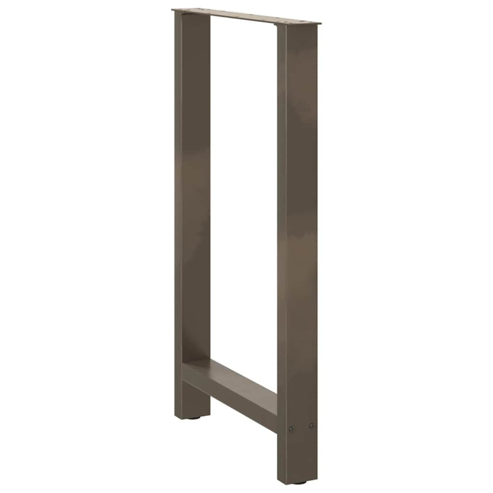 Produktbild för Barbordsben naturstål 2 st 60x(100-101) cm stål