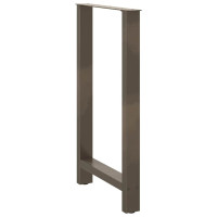 Produktbild för Barbordsben naturstål 2 st 60x(100-101) cm stål