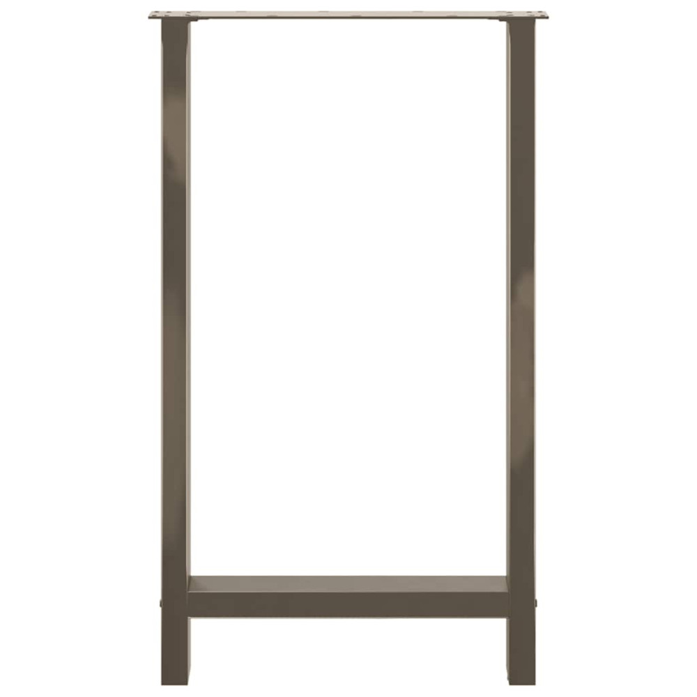 Produktbild för Barbordsben naturstål 2 st 60x(100-101) cm stål