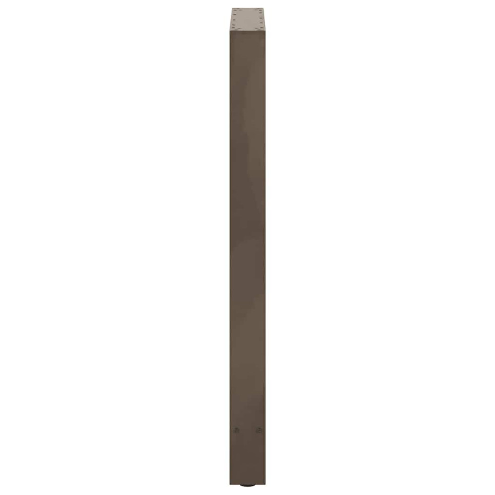 Produktbild för Barbordsben naturstål 2 st 60x(100-101) cm stål