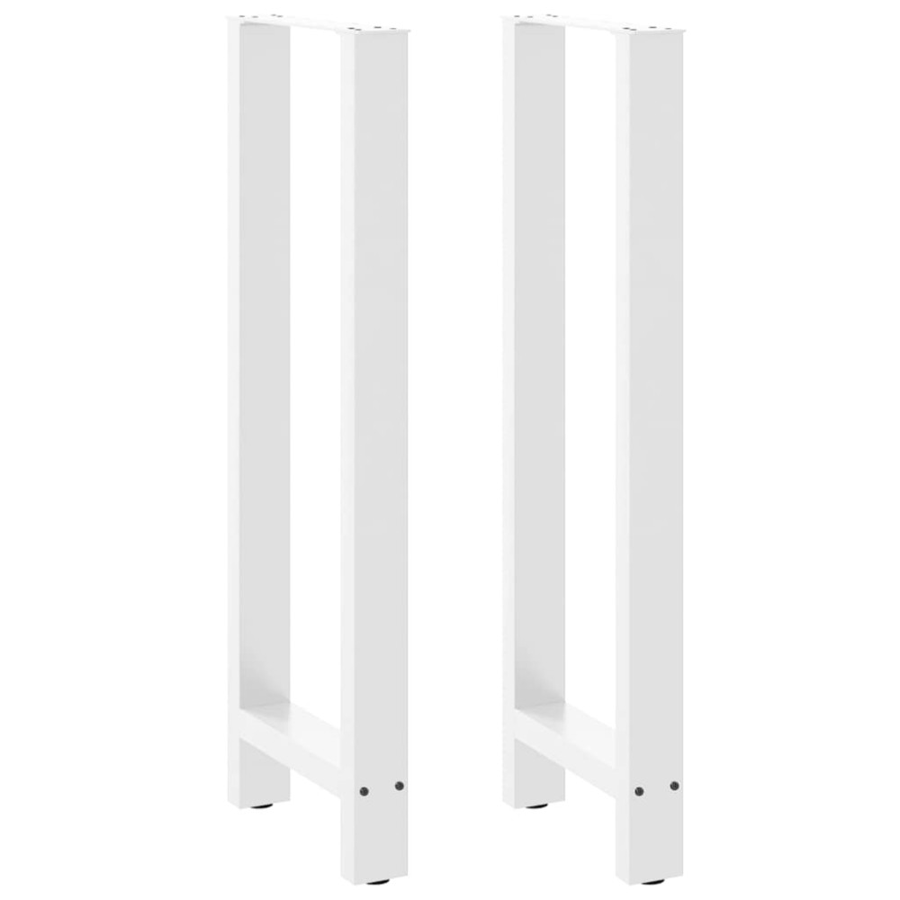 Produktbild för Barbordsben vita 2 st 50x(110-111) cm stål