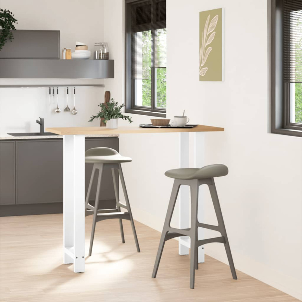 Produktbild för Barbordsben vita 2 st 50x(110-111) cm stål