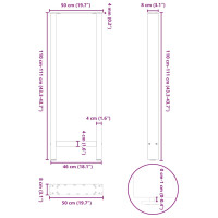 Produktbild för Barbordsben vita 2 st 50x(110-111) cm stål