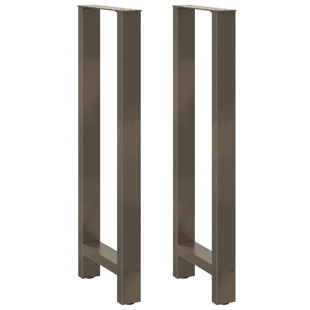 Produktbild för Barbordsben naturstål 2 st 50x(110-111) cm stål