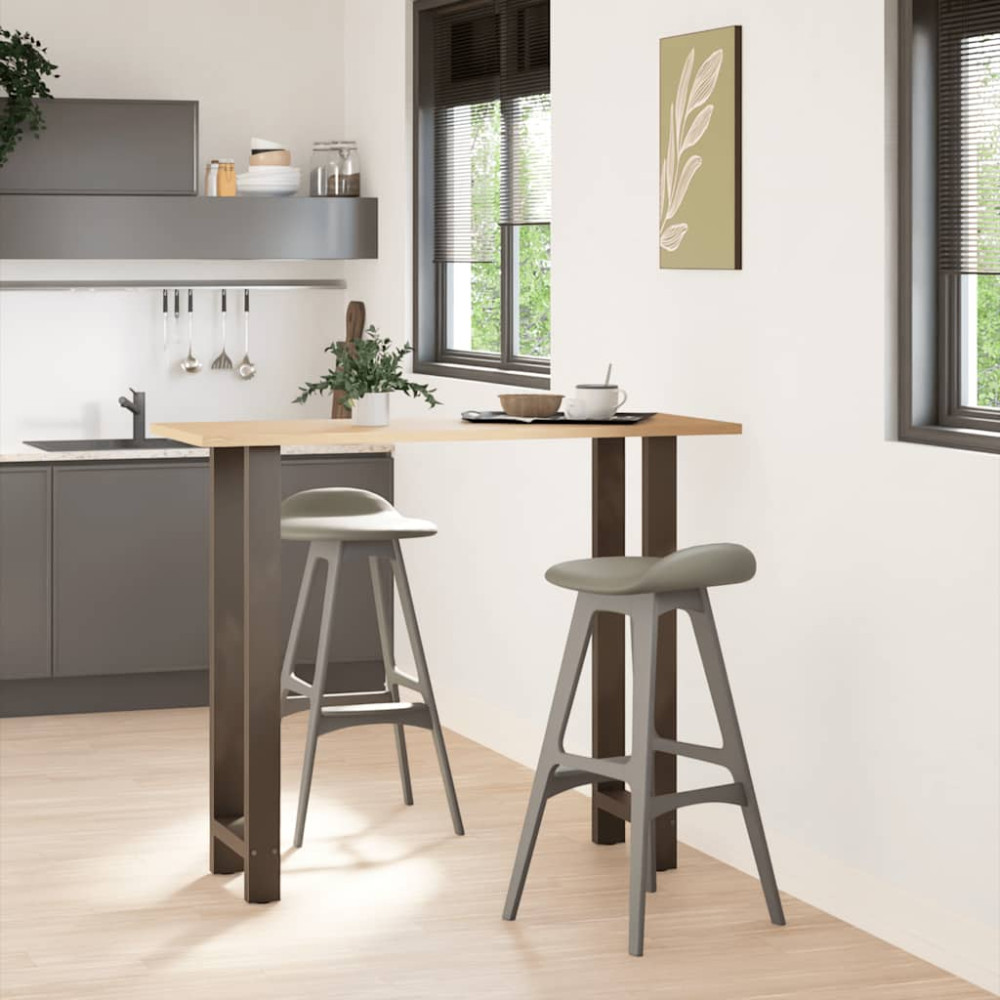 Produktbild för Barbordsben naturstål 2 st 50x(110-111) cm stål