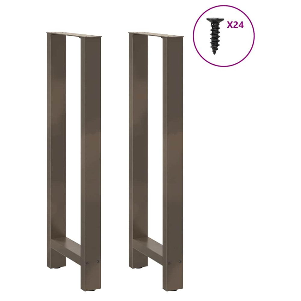 Produktbild för Barbordsben naturstål 2 st 50x(110-111) cm stål
