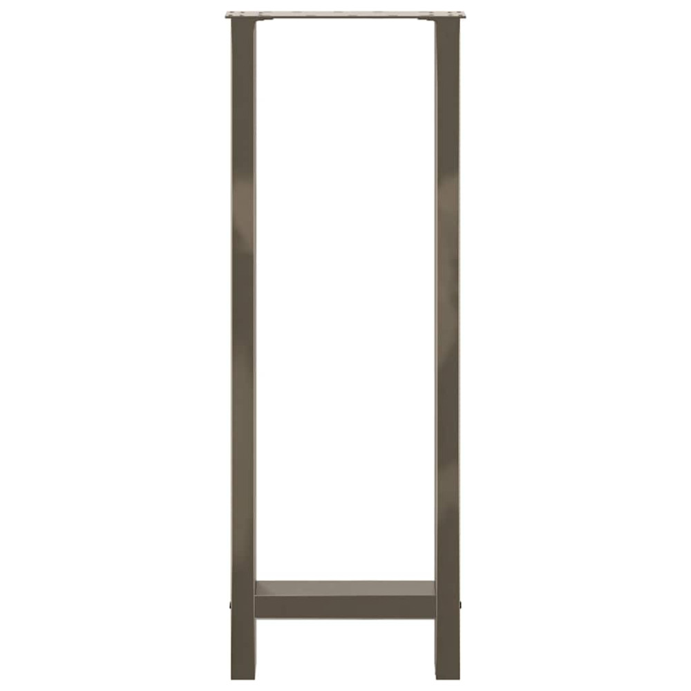 Produktbild för Barbordsben naturstål 2 st 50x(110-111) cm stål