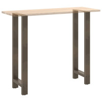 Produktbild för Barbordsben naturstål 2 st 50x(110-111) cm stål