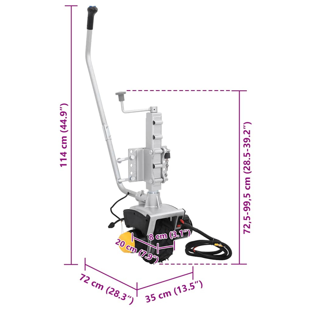 Produktbild för Domkraft 12 V 550 W aluminium