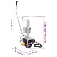 Produktbild för Domkraft 12 V 550 W aluminium