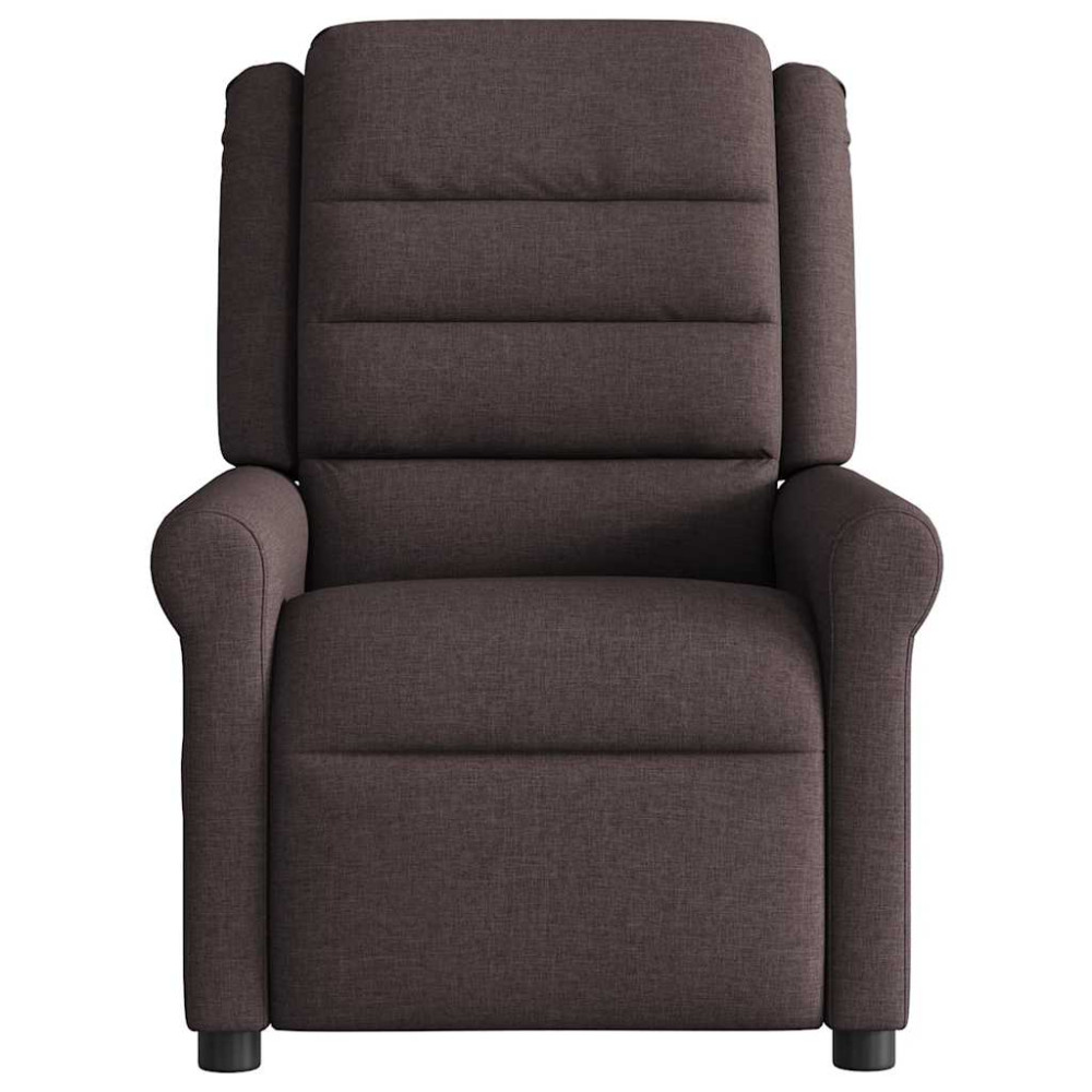 Produktbild för Massagefåtölj mörkbrun tyg