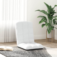 Produktbild för Hopfällbar golvstol vit 71x51x62 cm tyg