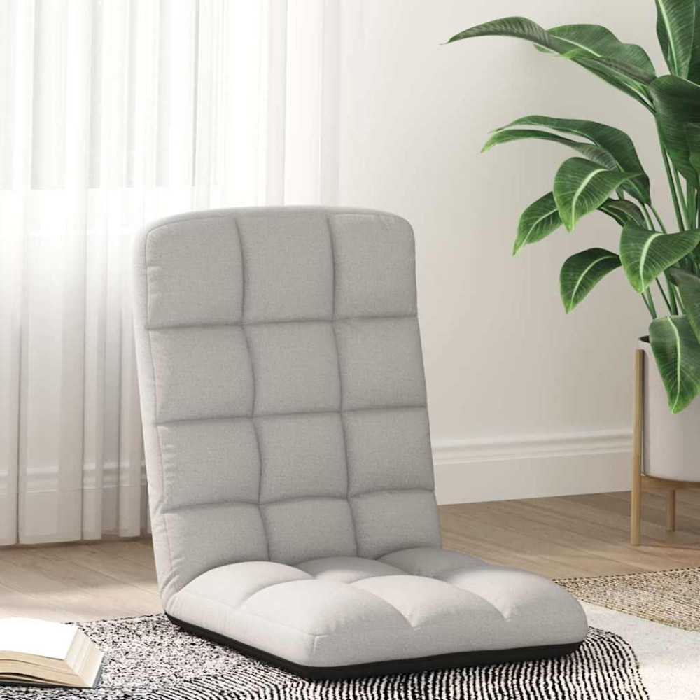 Produktbild för Hopfällbar golvstol molngrå 71x51x62 cm tyg