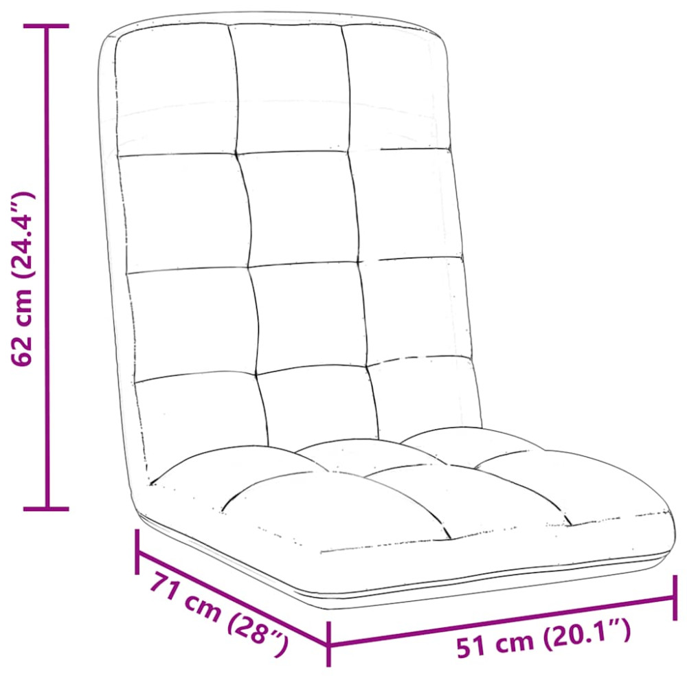 Produktbild för Hopfällbar golvstol molngrå 71x51x62 cm tyg