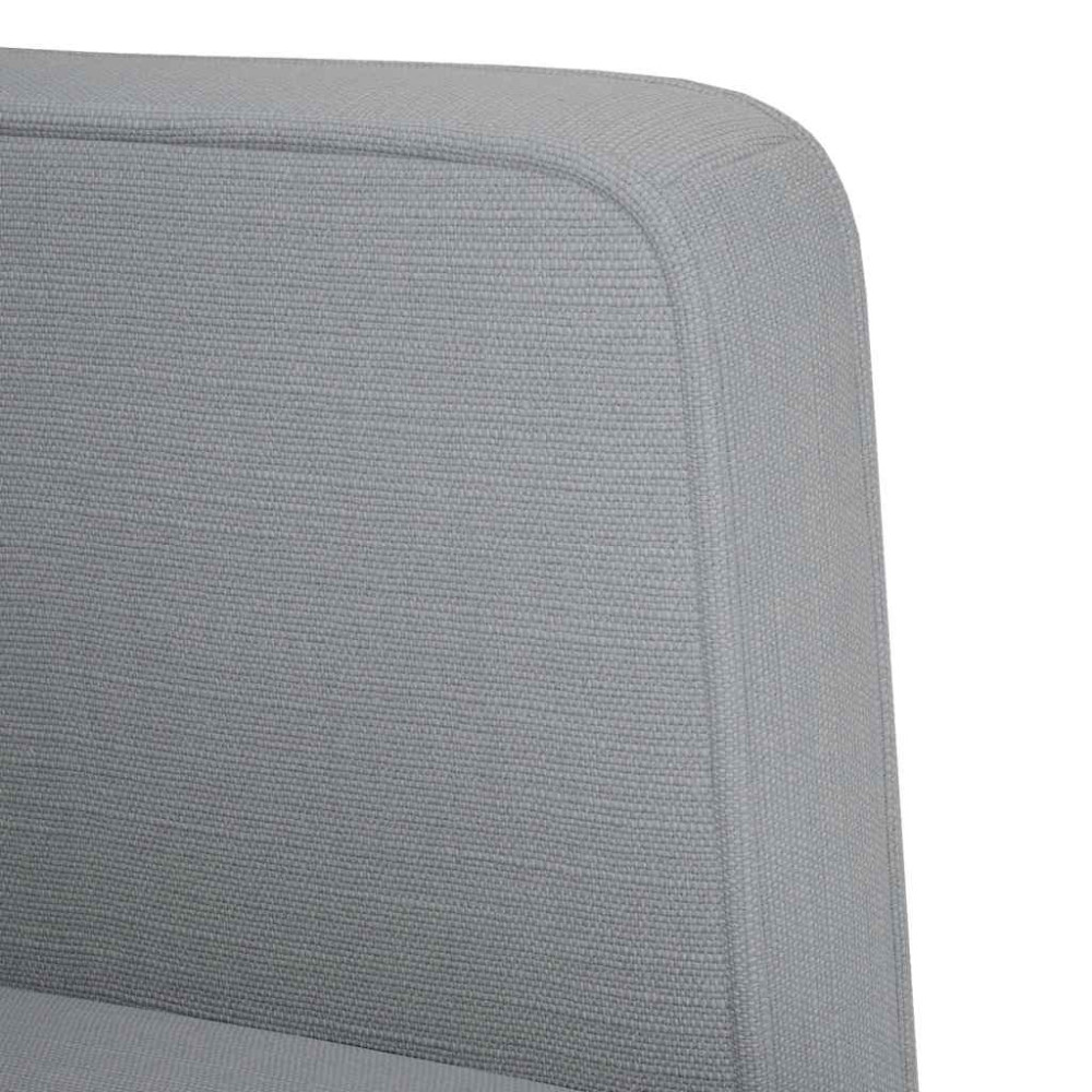 Produktbild för Soffstol med armstöd ljusgrå 53 cm tyg