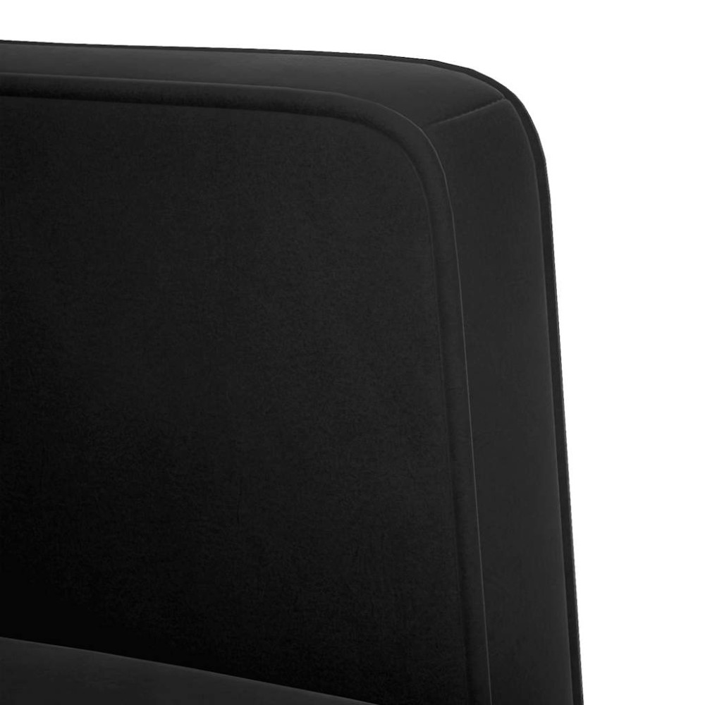 Produktbild för Soffstol med armstöd svart 53 cm sammet