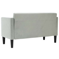 Produktbild för Loveseat soffa ljusgrå 111 cm sammet