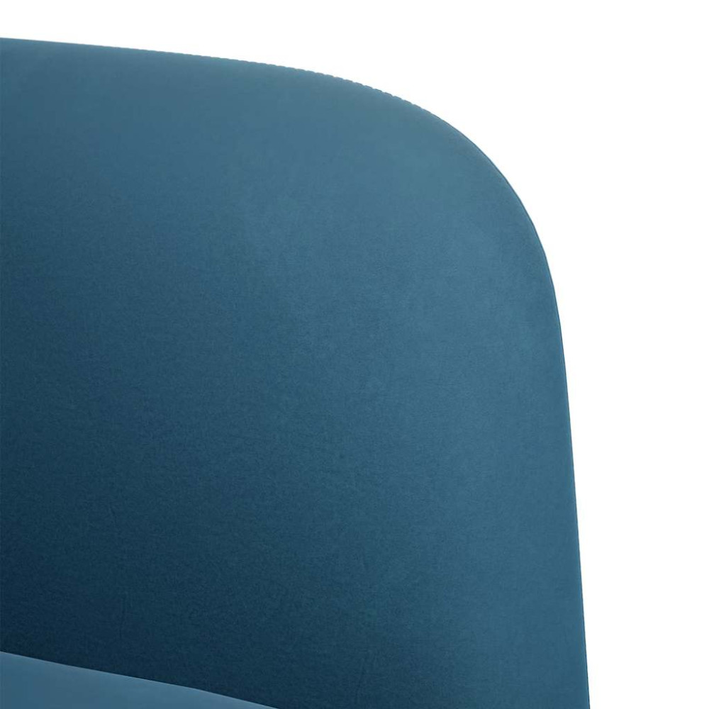 Produktbild för Soffstol med armstöd blå 54 cm sammet
