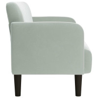 Produktbild för Loveseat soffa ljusgrå 109 cm sammet